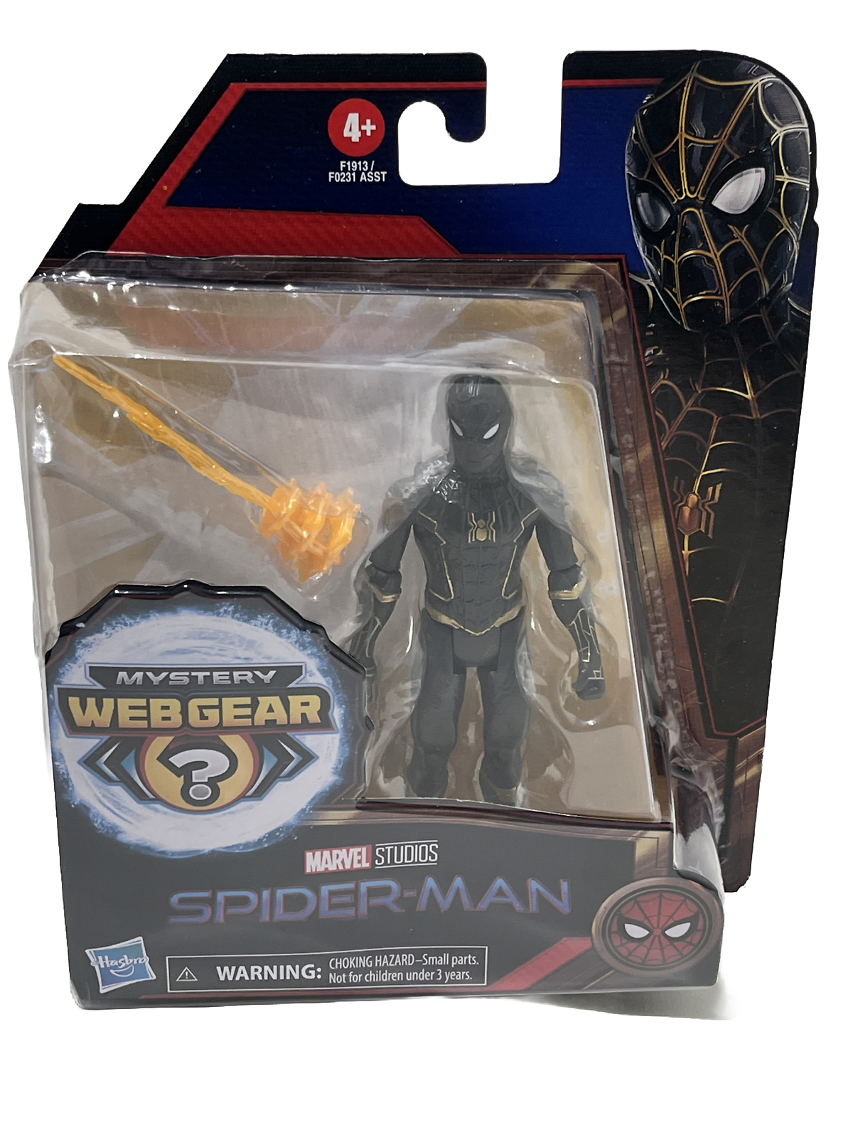 Marvel Spiderman Mystery Web Gear Black & Gold Suit Spider-Man 6in Action Figure - Image 10