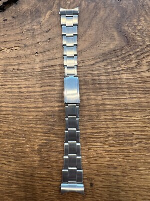 Absolute Rarität NOS Oyster Style Stretch Nietenband a.d.50ern in Edelstahl 18mm