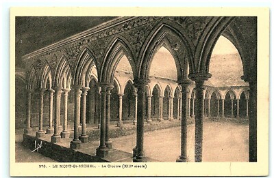 S04-6062, LE MONT ST MICHEL, LE CLOITRE, ANTIQUE POSTCARD