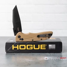 Hogue DEKA knife 24367, FDE polymer handle, Black Magnacut Wharncliffe blade