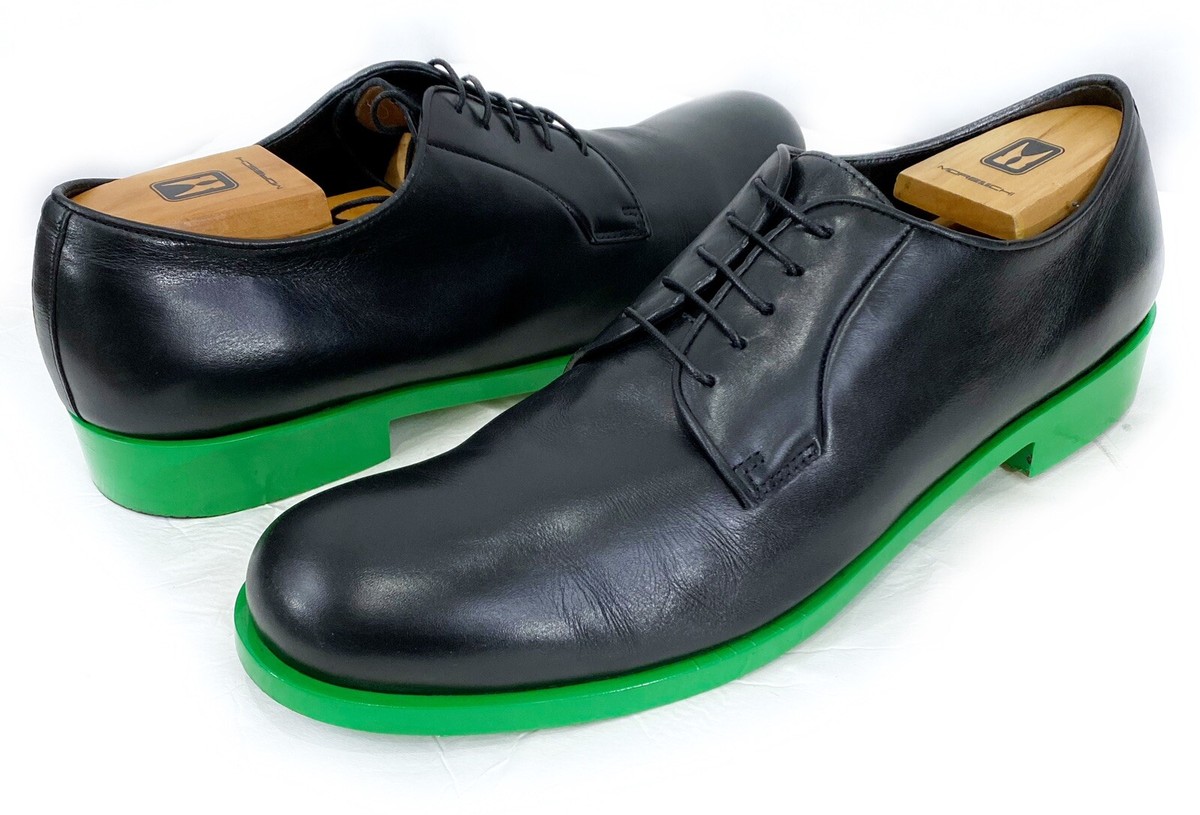 Jil Sander Raf Simons Men's Black Green Memphis 999 Derby Shoes