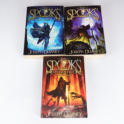 3x The Spooks Books by Joseph Delaney Paperback - Secret + Curse + Apprentice