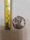 1935 Vintage Walking Liberty Silver Half Dollar US Coin Cut Out Pendant