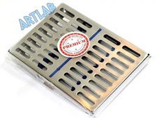 GERMAN DENTAL AUTOCLAVE STERILIZATION CASSETTE TRAY BOX RACK FOR 10 INSTRUMENTS