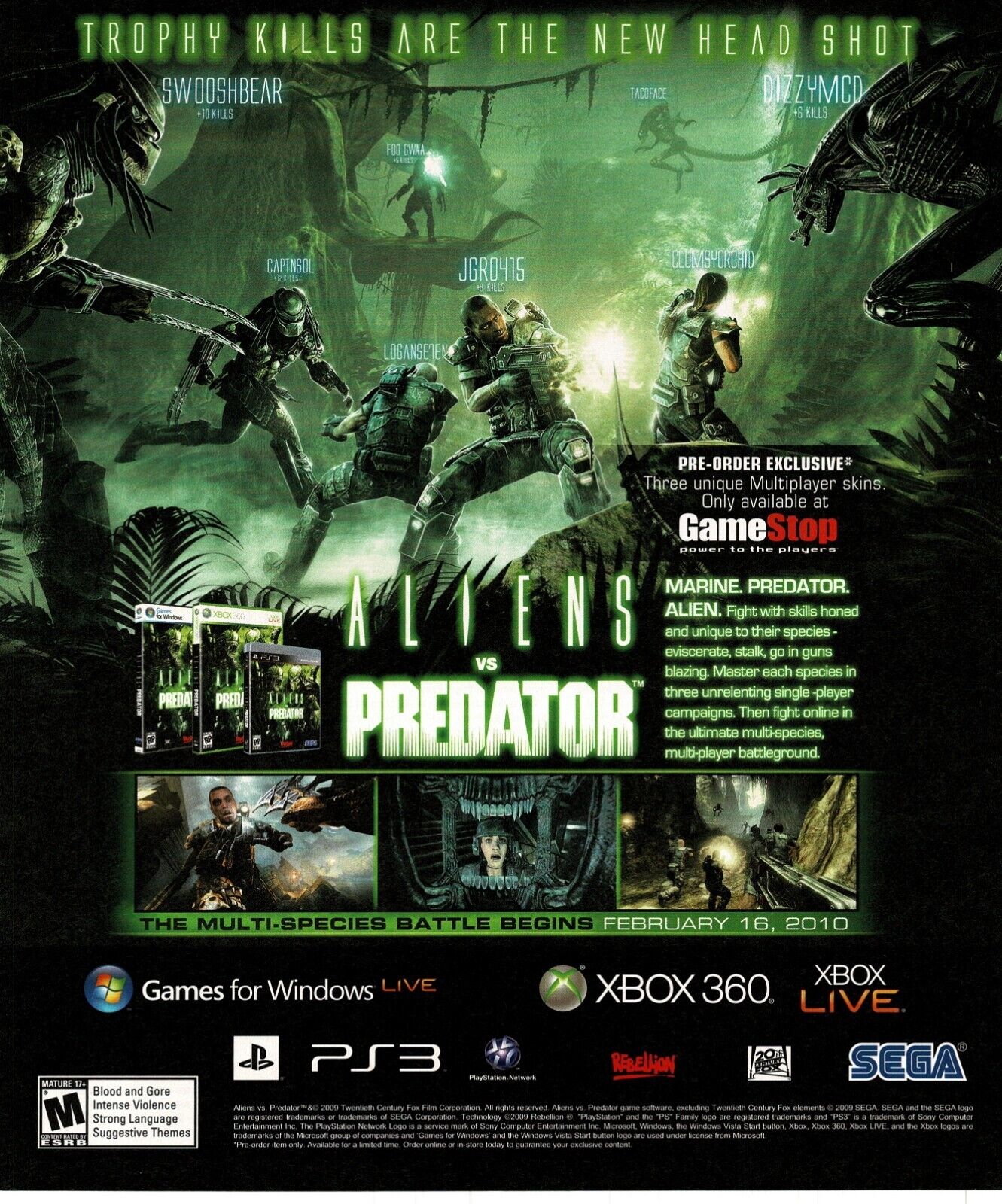 Aliens vs Predator, Games