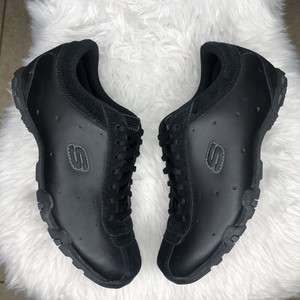 black leather sketchers