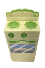 Barbie Dollhouse Kitchen Stove Oven Yellow Green 2010
