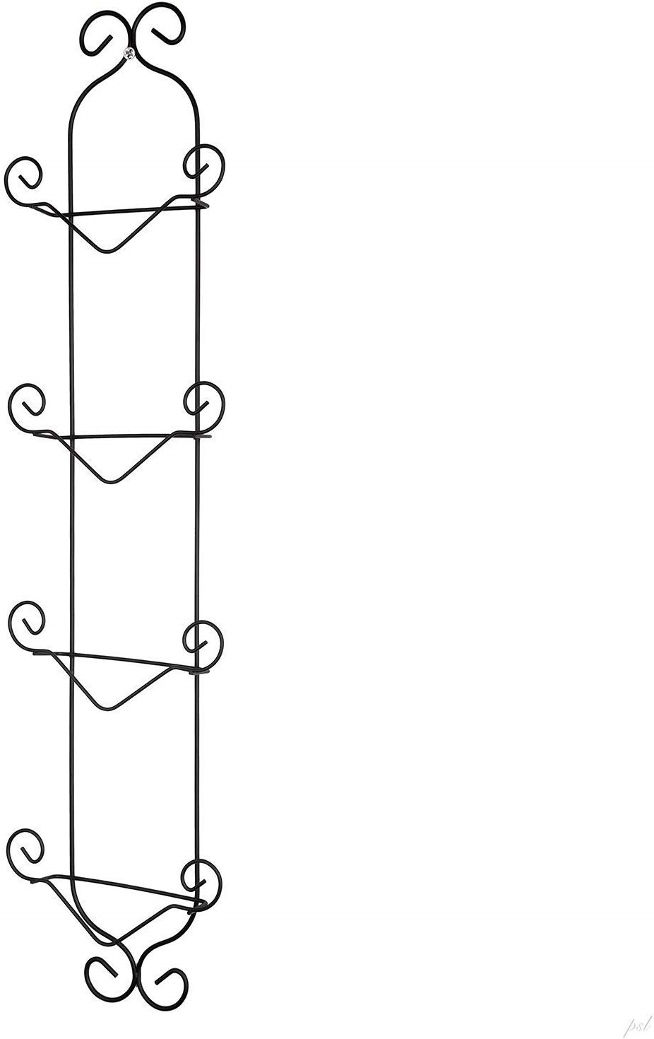 Economy 4 Tier Black Vertical Plate Wall Rack Display Stand eBay