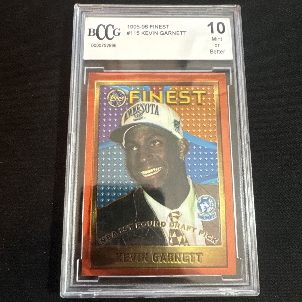 Kevin Garnett 1995-96 Finest #115 Topps | Rookie RC 0 eBay GARNETT 