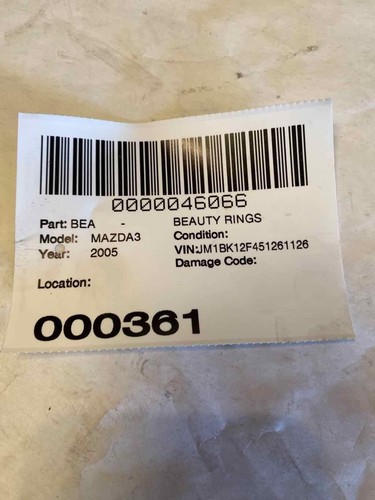 2004 - 2009 Mazda 3I Sedan Halogen Headlamp Light Assembly Left Driver Side LH - Picture 10 of 15