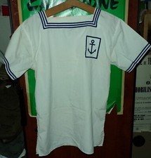MARINIERE BLANCHE DE LA MARINE NATIONALE DE L'ARMEE FRANCAISE ,Taille 96 SOIT M