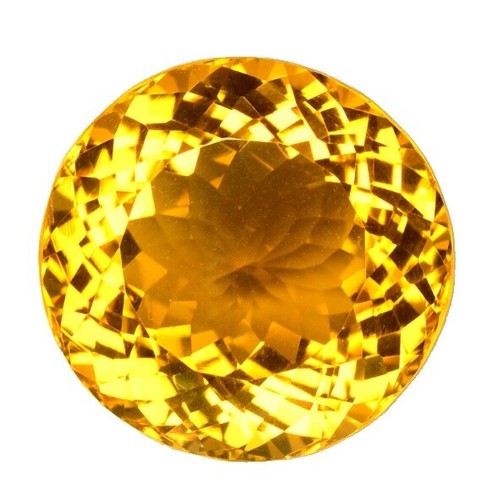 Citrine Madère Naturelle Du Brésil 20.68 Carats – Taille Poire – Chauffée H