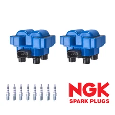 2 Performance Ignition Coil & 8 NGK Iridium Spark Plug for 99-01 Mazda B3000