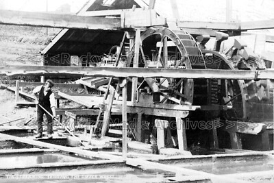 Jrr-74 Tin Mine, Tin Streaming, Tending The Dipper Wheel, Cornwall. Photo