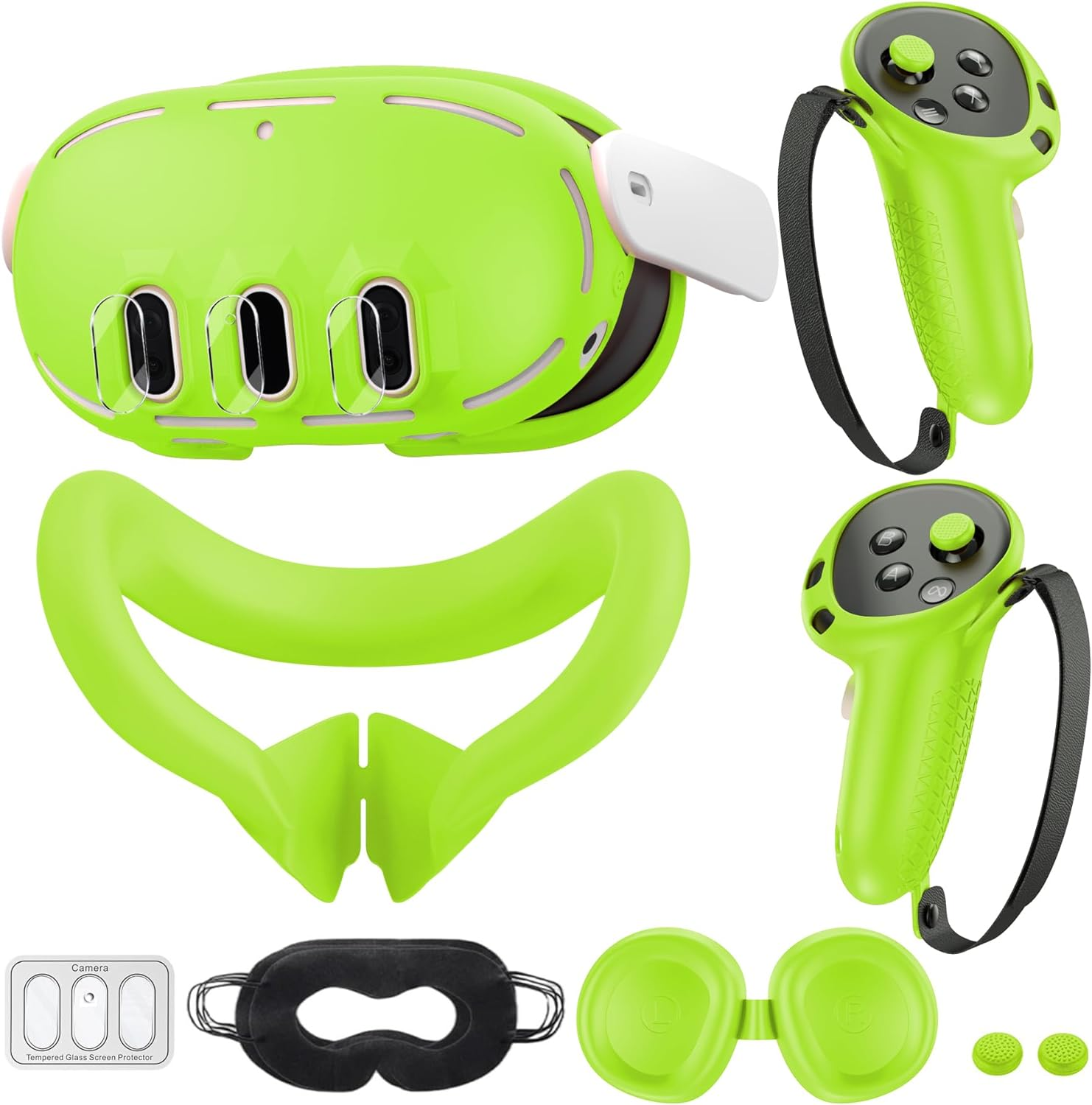 Silicone Cover Compatible with Meta/Oculus Quest 3 Accessories, VR Silicone Face