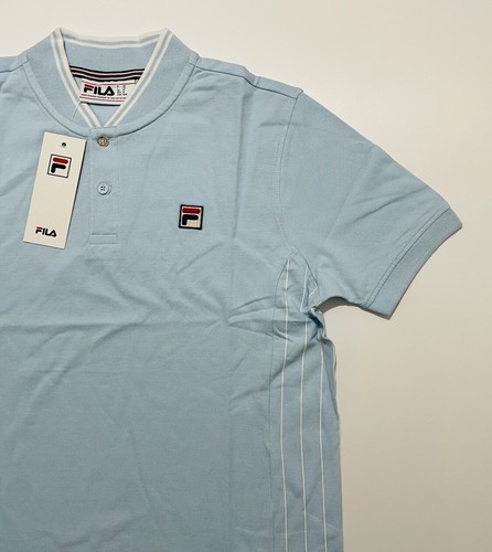 FILA Men's Volley Baseball Collar Polo Shirt Short Sleeve Cotton Jersey XS-4XL - Picture 36 of 37