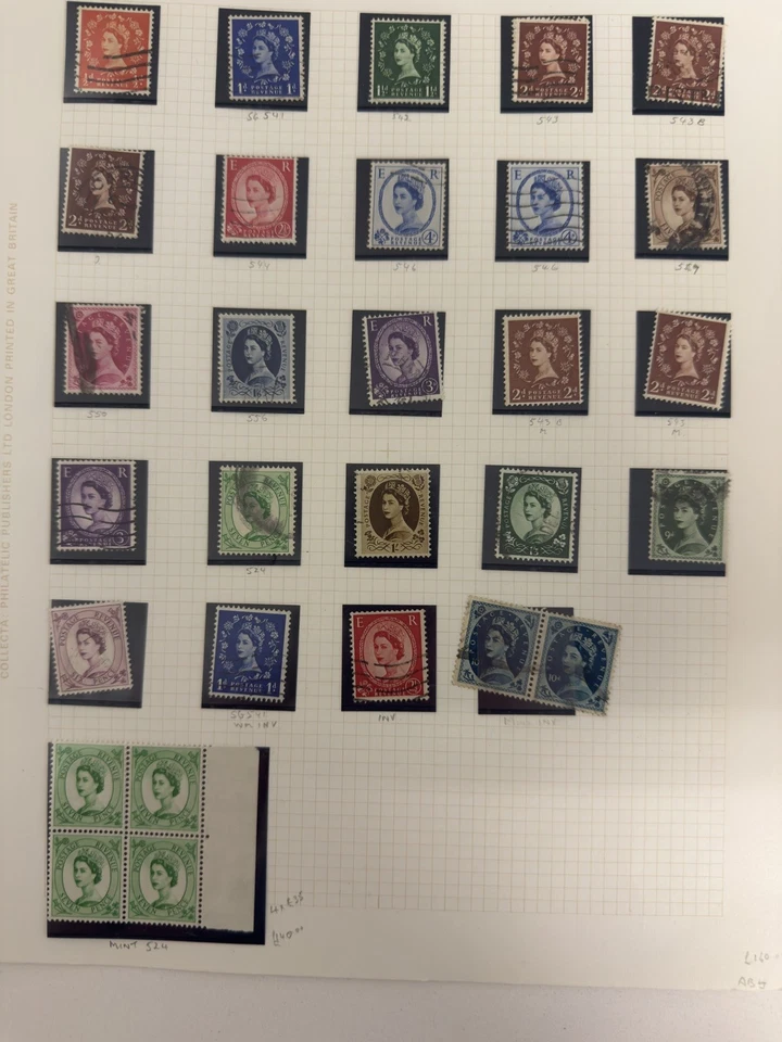 9 Pages of 1952 GB Commemorative Stamps Phosphor Mint Hi Values Good Collection - Image 4 of 4