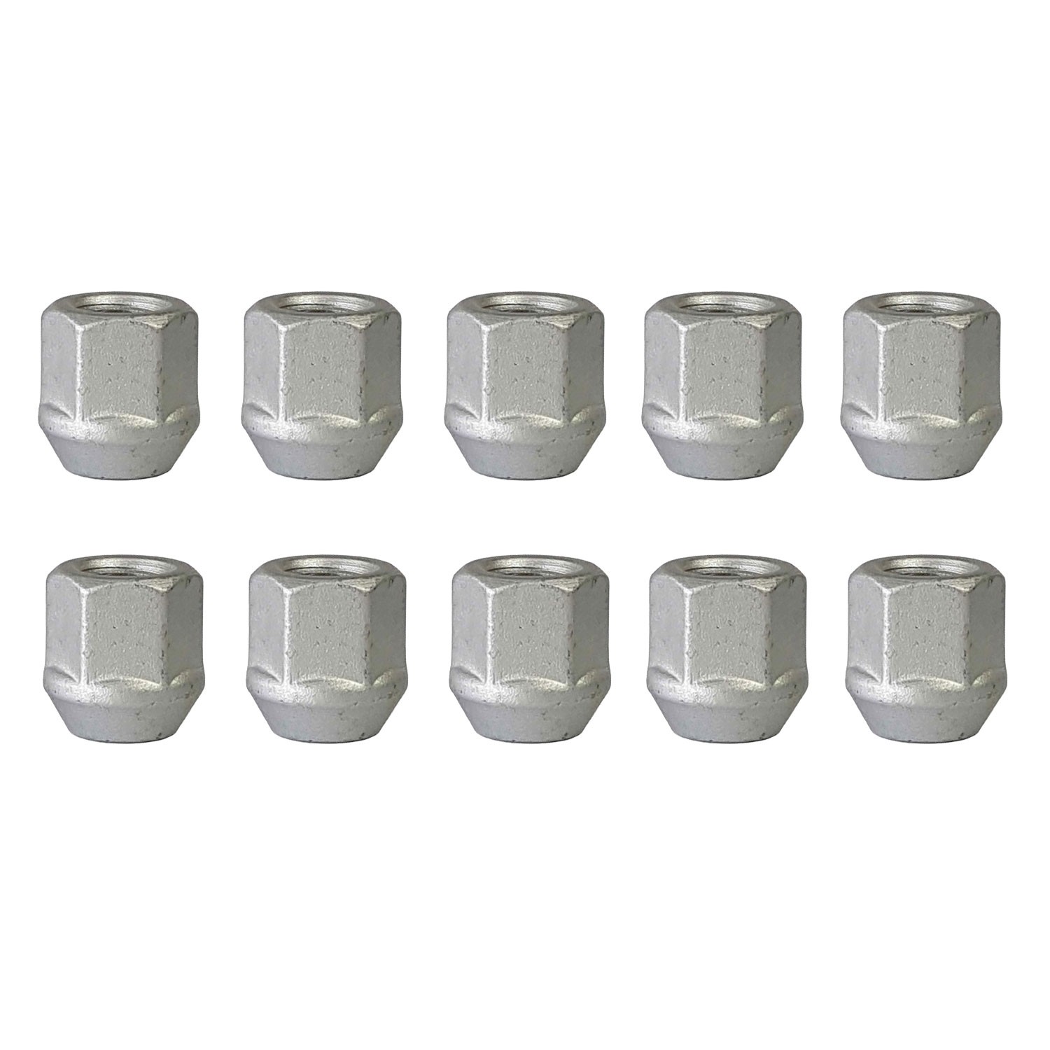 10 Wheel Nuts tapered 60° M12x1.5 22mm silver for Opel Mokka A Mokka A 4x4 Mokka