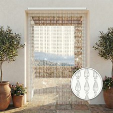 Tenda a Fili con Perline Trasparenti per Porta e Finestra - Asta PVC e Fili in P