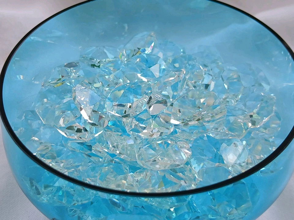 Glass Hexagon Beads ~ 16mm ~ CLEAR ~ Glass Pendants 200 ~ Jewellery Making  - Image 4 of 4