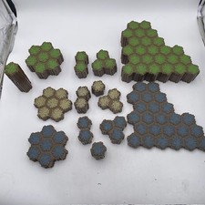 Heroscape Terrain Tiles Lot - 341 Hexes of Grass, Rock and Sand Tiles SEE PICS