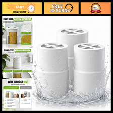 3-Pack Shower Head Replacement Filter  Reduces Chlorine, Heavy Metals  Impurit
