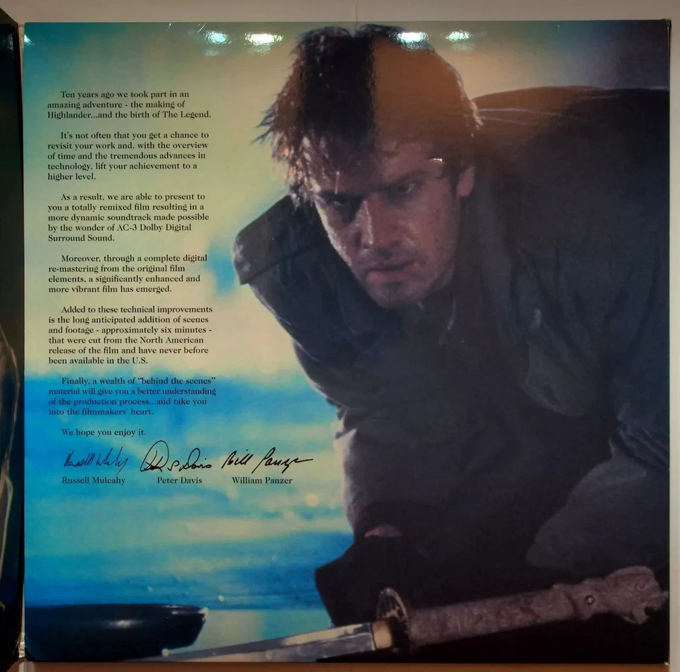 Laserdisc Highlander 10 th Anniversary THX AC3 Widescreen 2 Disc NTSC Version - Bild 4 von 4