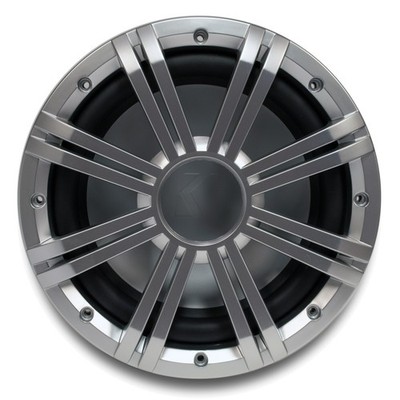 Kicker 10'' 2-ohm Marine Free Air Subwoofer with included Silver Grille.