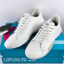 G/FORE Men's G.112 SNOW/NIMBUS Golf Shoes White PU Leather Sneakers US 10-12
