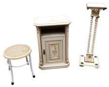 CREDENZA PORTA VASO COLONNA SGABELLO LACCATO VENEZIANO VINTAGE 1970/80