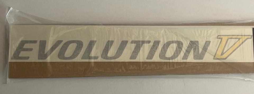 EVOLUTION V Mitsubishi MR416741 Evo 5 calcomanías laterales plata amarillo OEM pieza genuina Foto 4 de 4