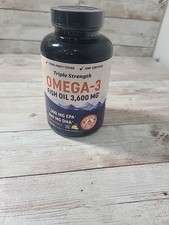 Triple Strength Omega 3 Fish Oil 3600mg EPA  DHA Over 1300mg 860mg 120ct