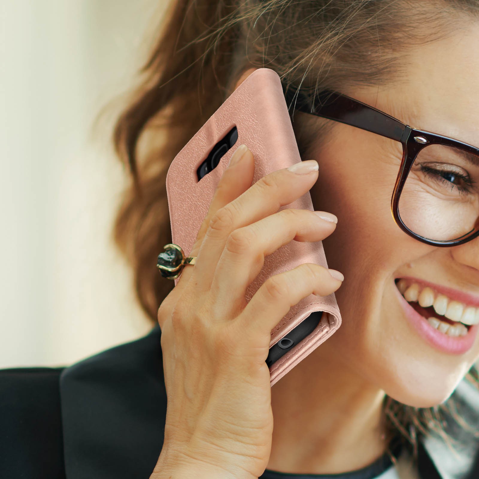 Housse Galaxy S8 rose tendre et son support visionnage - 4