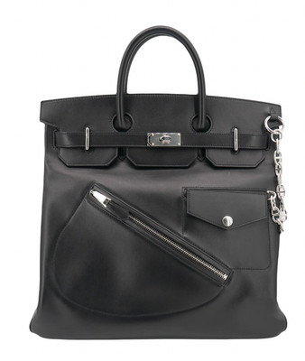 Rare Authentic 2024 Hermes 40cm HAC Rock Black Volupto Leather PHW