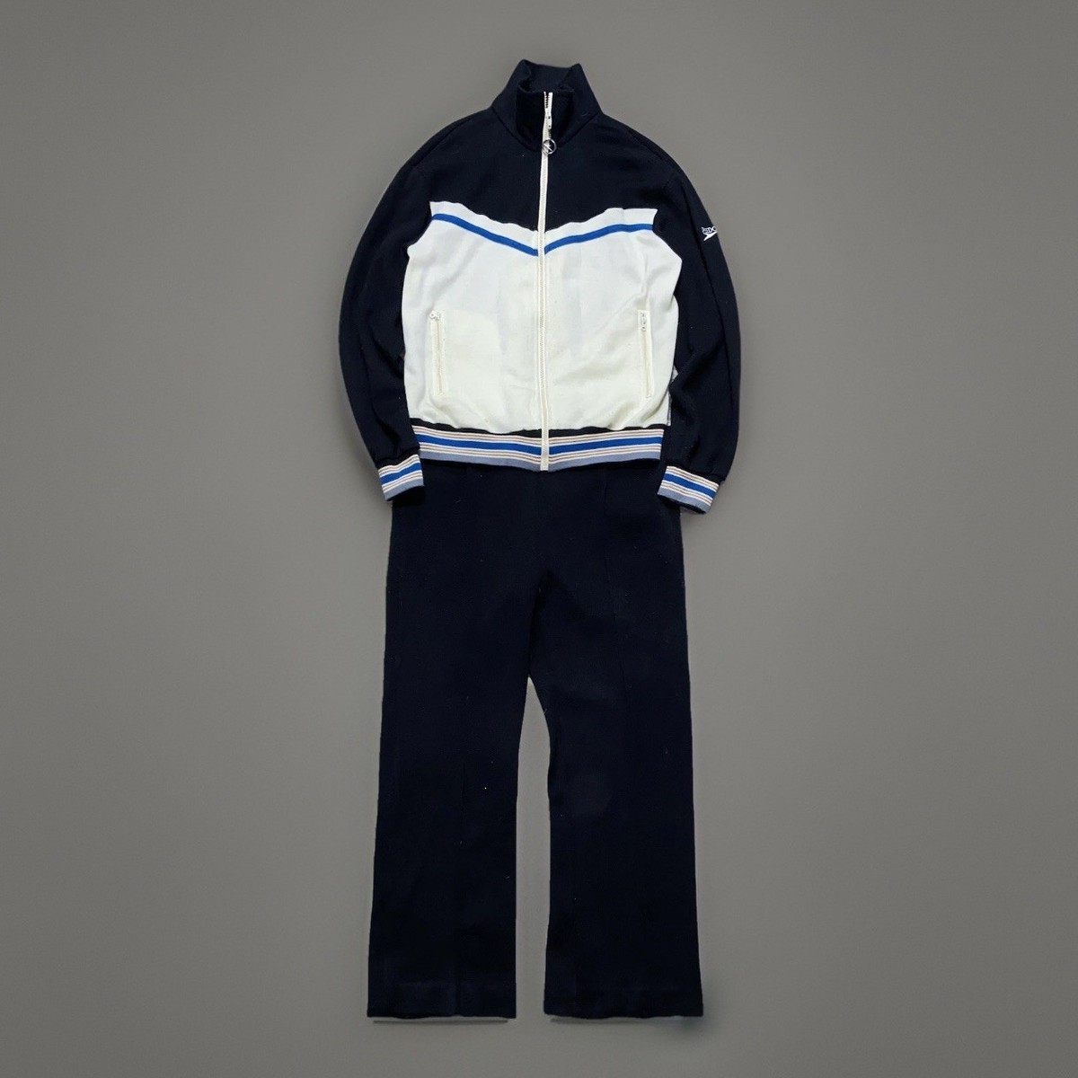 Vintage 70s Tracksuit Velour Type Speedo Track Jacket Pants Set