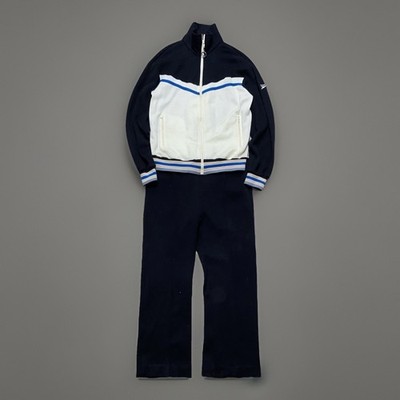 未使用  70s Veloura Track Top TRUPNK Vintage 70s Tracksuit Velour Type Speedo Track Jacket & Pants Set