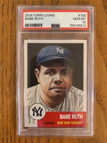 2018 TOPPS LIVING BABE RUTH #100 PSA 10 GEM MINT! 