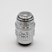 Nikon Microscopio Piano Obiettivo 100x 1,25 Olio con Diaframma Iride 160/0,17