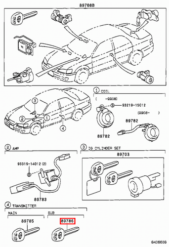 Genuine Corolla ZZE123 ZZE122 ZZE121 Transmitter Transponder Key Sub Uncut - Picture 13 of 20