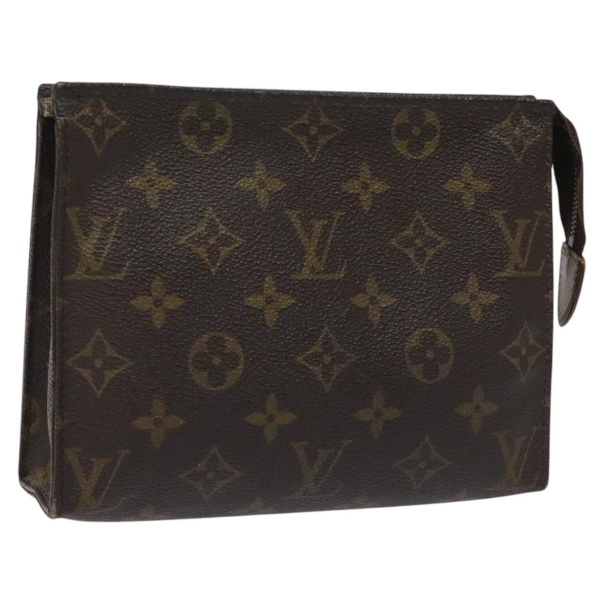 LOUIS VUITTON Monogram Poche Toilette 19 Pouch M47544 Authentic Luxury Cosmetic Bag