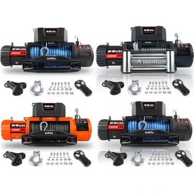 X-BULL Electric Winch 12V 12000LBS 13000LBS 12K Winch Synthetic Rope Truck Jeep