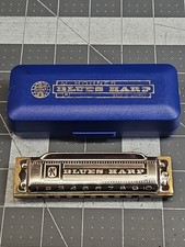Vintage Hohner Blues Harp Harmonica Key of C Made in Germany w/ Original Case