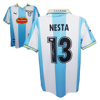 Alessandro Nesta Signed Lazio Soccer Jersey #13 with Beckett