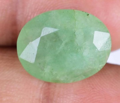 Selten Natürliches Grün Kolumbianisch Smaragd 9.10 CT Zertifiziert Oval Schnitt