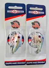 2 Luck-E-Strike Crappie Magic Crankbaits 3/16 oz 2" Color Is Blue Back Shad New 