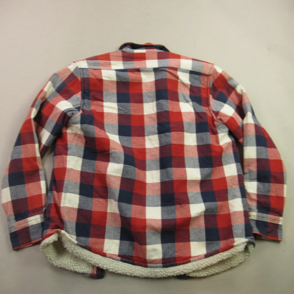 J. Chaqueta Crew Para Hombre Pequeña Manga Larga Exterior Forrada de Vellón Botón Bolsillos Frontales Foto 4 de 4