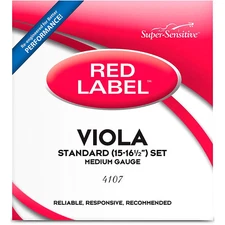 Super Sensitive Red Label Series Viola String Set 15 to 16-1/2 in., Medium