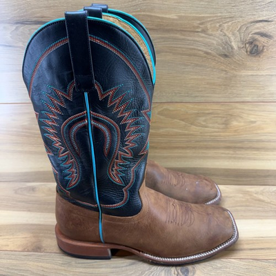 #ad Horse Power HP Bison Western Boots Mens 11 D Square Toe Brown Leather $99.88