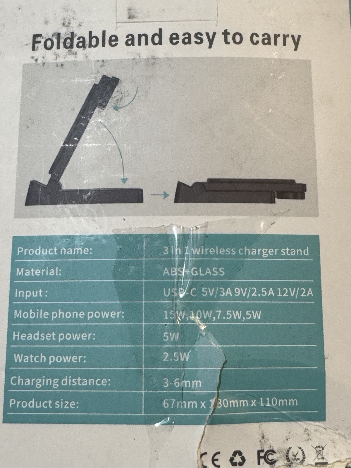 3In1 Wireless Charger Dock Charging Station Mobile, Watch, Earphones, For Apple