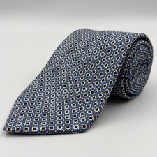 Brooks Brothers Makers All Silk Made In U.S.A. Foulard Tie - Light Blue White